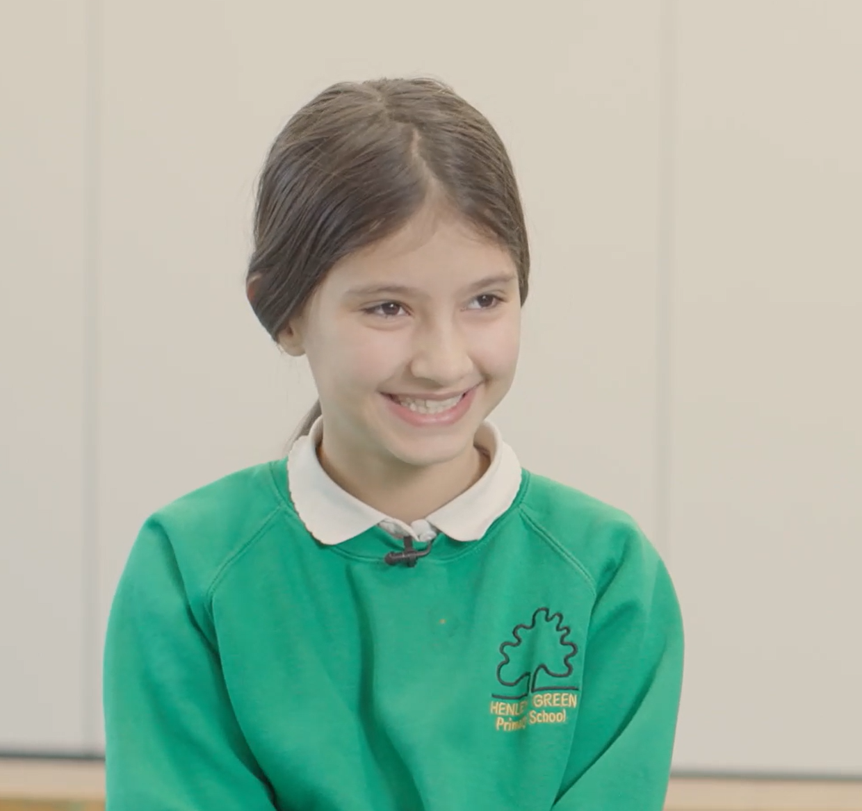 Photo of a smiling schoolchild Sara, year 5